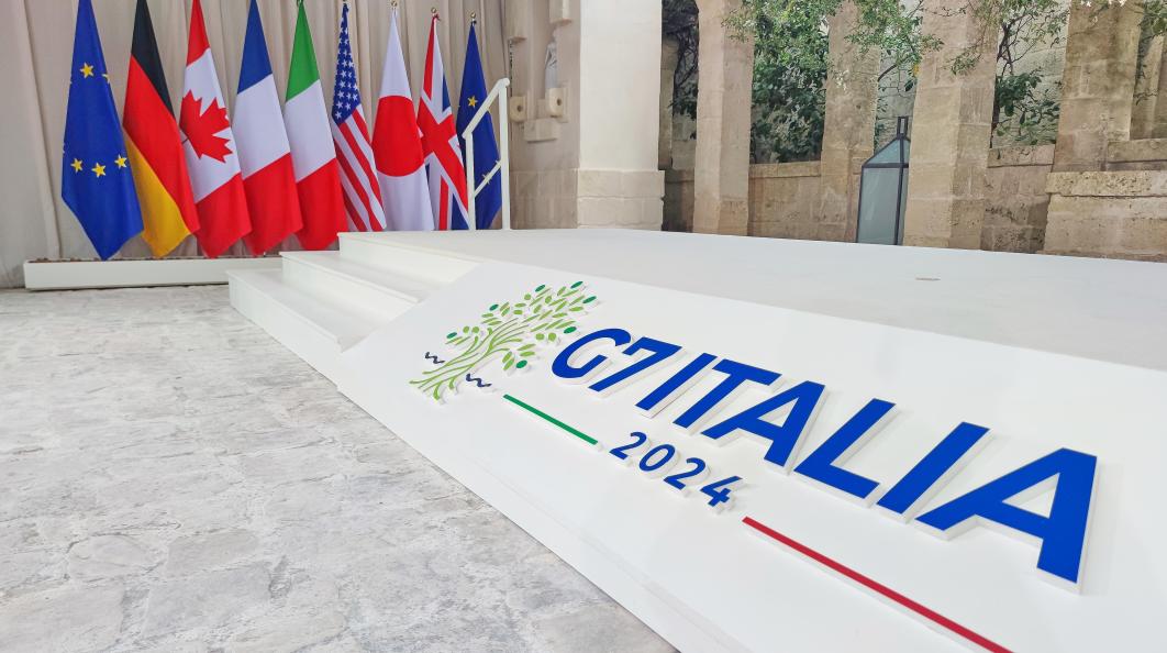 Logo der italienischen G7-Präsidentschaft in 2024 (c) picture alliance / dts-Agentur