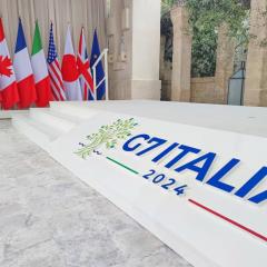 Logo der italienischen G7-Präsidentschaft in 2024 (c) picture alliance / dts-Agentur